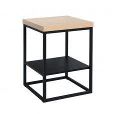 ALE SIDE TABLE SONOMA ΜΑΥΡΟ OAK ΜΑΥΡΟ 45x45xH60cm Liberta 04-1061