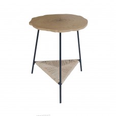 TREE SIDE TABLE ΦΥΣΙΚΟ ΜΑΥΡΟ 46x46xH52cm Liberta 04-0964